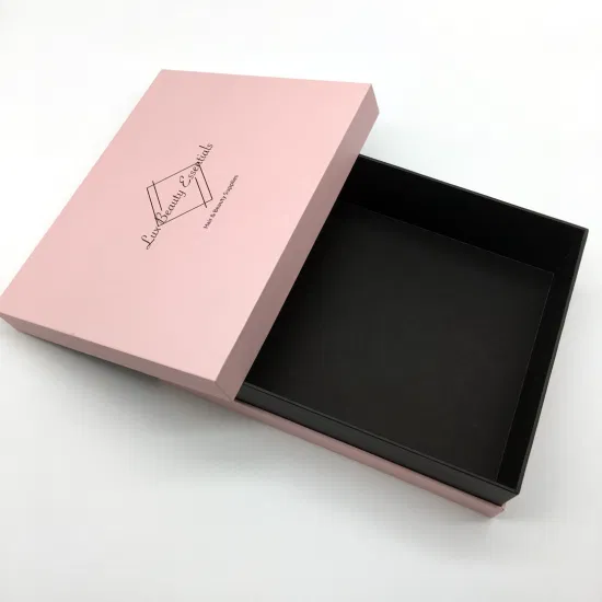 Kundenspezifische rosa Pardboard-Luxusgeschenkverpackungs-Haarverlängerungs-Schmuck-Geschenkbox